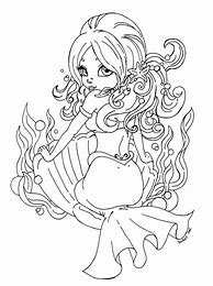 Image result for Pin Up Mermaid Coloring Pages