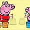 Image result for Coloring Page Palm Tree On Beach with Peppa Pig