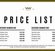 Image result for Free Price List Template Word