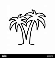 Image result for Palm Tree Line Drawing Icon