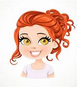 Image result for Red Dress Girl with Orange Hair Cartoon