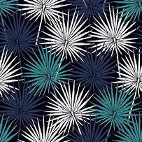 Image result for Free Blue and White Palm Leaf Pattern