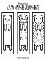 Image result for Free Printable Animal Bookmarks to Color