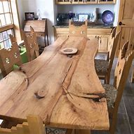 Image result for Tree Trunk Cut Wood Table