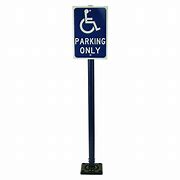 Image result for handicap parking sign post dimensions