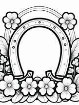 Image result for Lucky Horseshoe Coloring Page