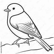 Image result for Black Outline of a Bird On a Branch