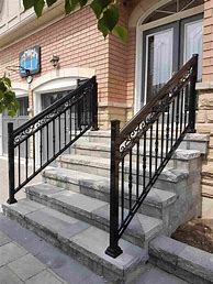 Image result for Exterior Metal Railings for Stairs