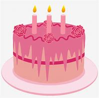 Image result for Pink Birthday Cake Clip Art