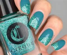 Image result for Blue Nails with Glitter