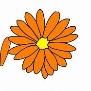 Image result for Flower Clip Art Sketch with Orange