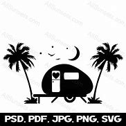 Image result for Camper with Trees SVG