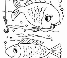 Image result for Fish Fishing Coloring Pages