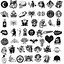 Image result for Black and White Stickers to Print