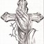 Image result for Praying Hands and Cross Drawing