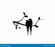 Image result for Siloouettes of Birds On a Branch