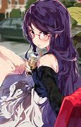 Image result for Anime Girl Purple Hair Glasses