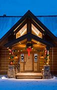 Image result for Log Cabin Christmas Lights