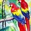 Image result for Watercolor Two Birds Branch Painting