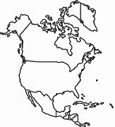 Image result for Map of North America Black and White