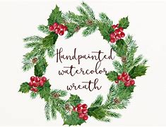 Image result for Christmas Holly Wreath Clip Art