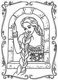 Image result for Barbie as Rapunzel Coloring Pages