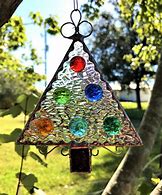 Image result for Glass Christmas Tree with Ornaments