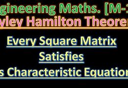 Image result for Cayley-Hamilton Theorem with Trace Elements