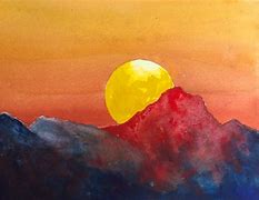 Image result for Sun Drawing with Watercolour