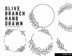 Image result for Cute Black and White Olive Branch Clip Art