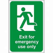 Image result for Emergency Exit Signage