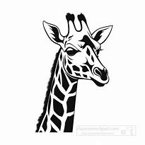 Image result for Giraffe Head Clip Art Black and White