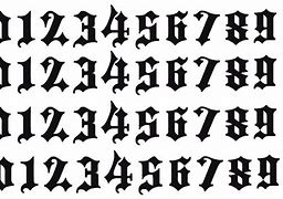 Image result for Tattoo Number Fonts