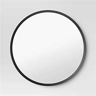 Image result for Wall Clock Mirror Black