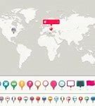 Image result for World Map with Pins around the Map