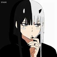 Image result for Zero Two Black and White