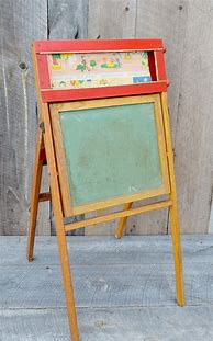 Image result for Vintage Children's Easel Chalkboard