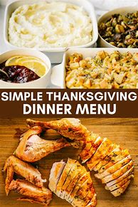 Image result for Easy Thanksgiving Dinner Menu