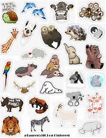 Image result for Animal Coloring Stickers