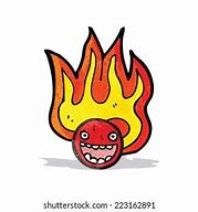 Image result for Flaming Head Emoji