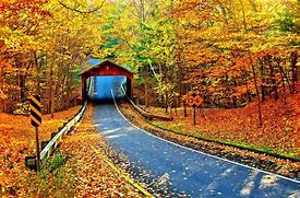 Image result for Ashland Covered Bridge in Autumn