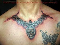 Image result for Chain Tattoo around Neck