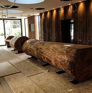 Image result for Large Table Made of Tree Trunk