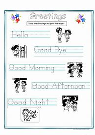 Image result for Greetings ESL Practice Worksheet