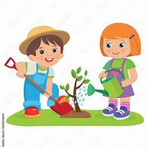 Image result for Kids Planting Trees Clip Art