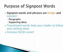 Image result for signpost words writing