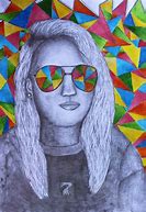 Image result for Self Portrait Grid Drawing