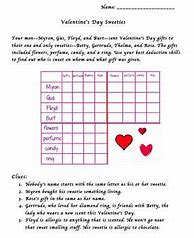 Image result for Valentine's Day Logic Puzzle