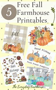 Image result for Free Printables of Fall Farmhouse Pics