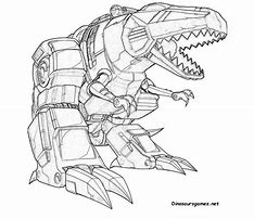 Image result for Robot Dino Coloring Pages